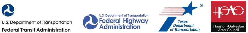 Study sponsors: USDOT Federal Transit Administration, USDOT Federal Highway Administration, Texas Department of Transportation, and Houston-Galveston Area Council